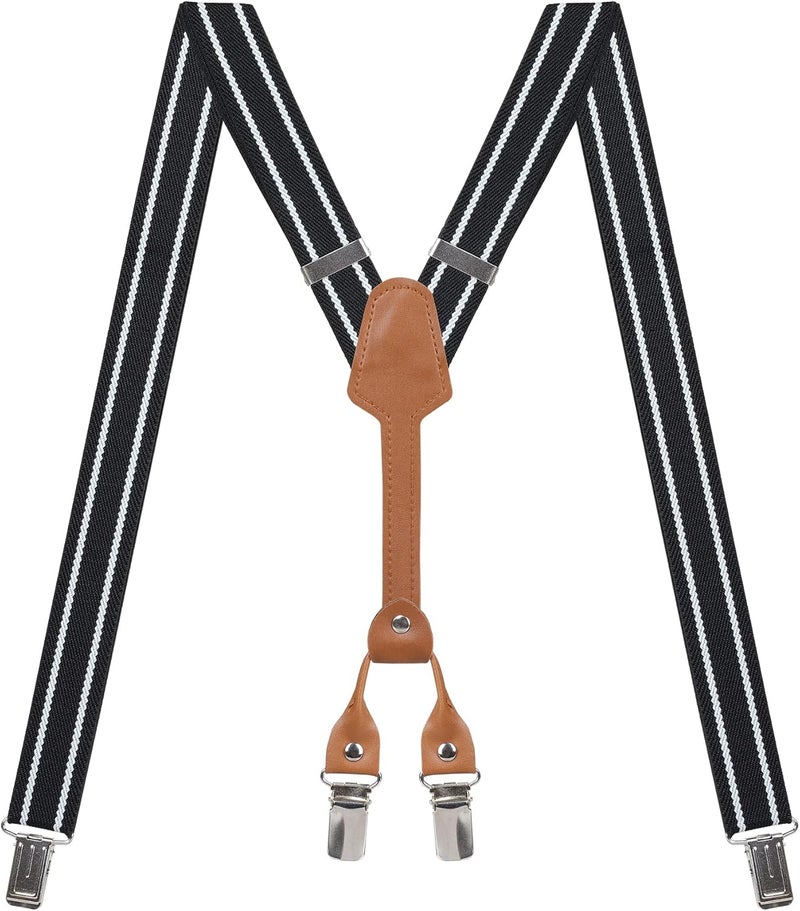Action Ward Store Women's Suspenders - 1" Width - Y Back 4 Clip Skinny Ladies Suspenders - Image 1